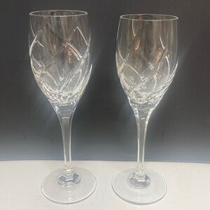 Mikasa Olympus Crystal Wine Glasses Stemware and Goblets Set of Two